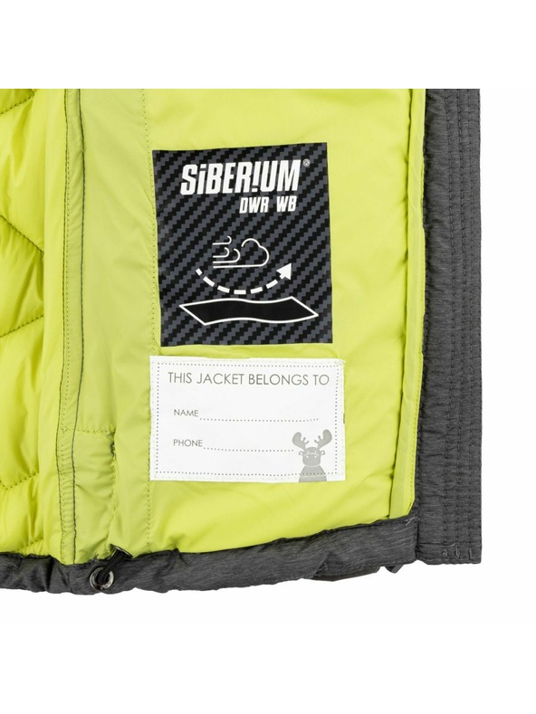 Kilpi Fiú téli steppelt kabát Kilpi REBEKI-JB sötétszürke