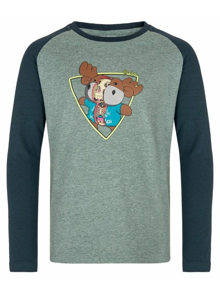 Kilpi Fiú pamut hosszú ujjú póló Kilpi SONIER-JB Sötétzöld