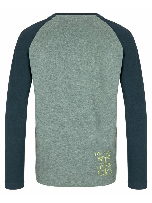 Kilpi Fiú pamut hosszú ujjú póló Kilpi SONIER-JB Sötétzöld