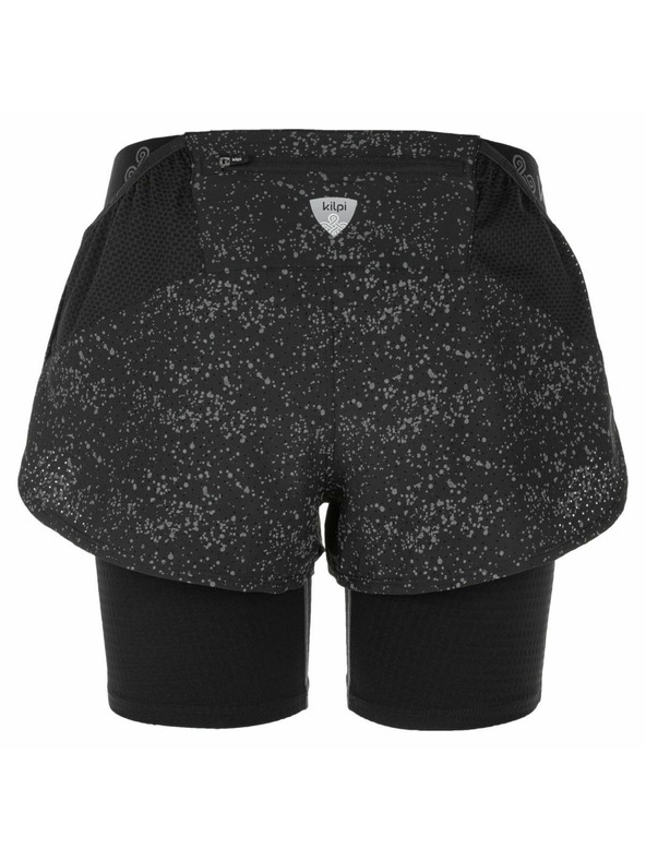 Kilpi Kilpi BERGEN-W 2 az 1-ben futó női rövidnadrág Fekete