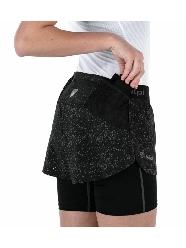 Kilpi Kilpi BERGEN-W 2 az 1-ben futó női rövidnadrág Fekete