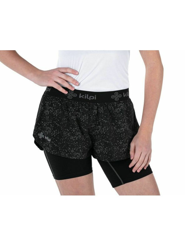 Kilpi Kilpi BERGEN-W 2 az 1-ben futó női rövidnadrág Fekete