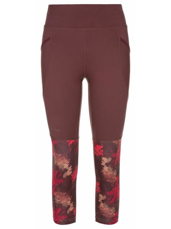 Kilpi Kilpi SOLAS-W női 3/4-es fitness leggings Sötétpiros