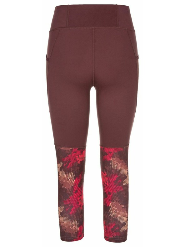 Kilpi Kilpi SOLAS-W női 3/4-es fitness leggings Sötétpiros