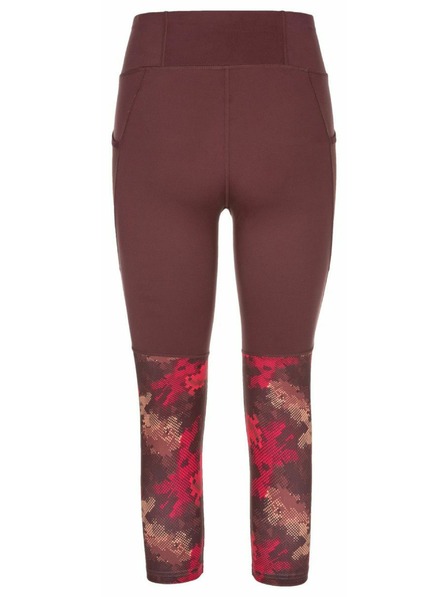 Kilpi Kilpi SOLAS-W női 3/4-es fitness leggings Sötétpiros
