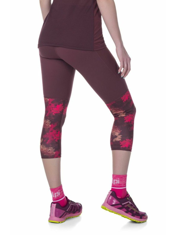 Kilpi Kilpi SOLAS-W női 3/4-es fitness leggings Sötétpiros