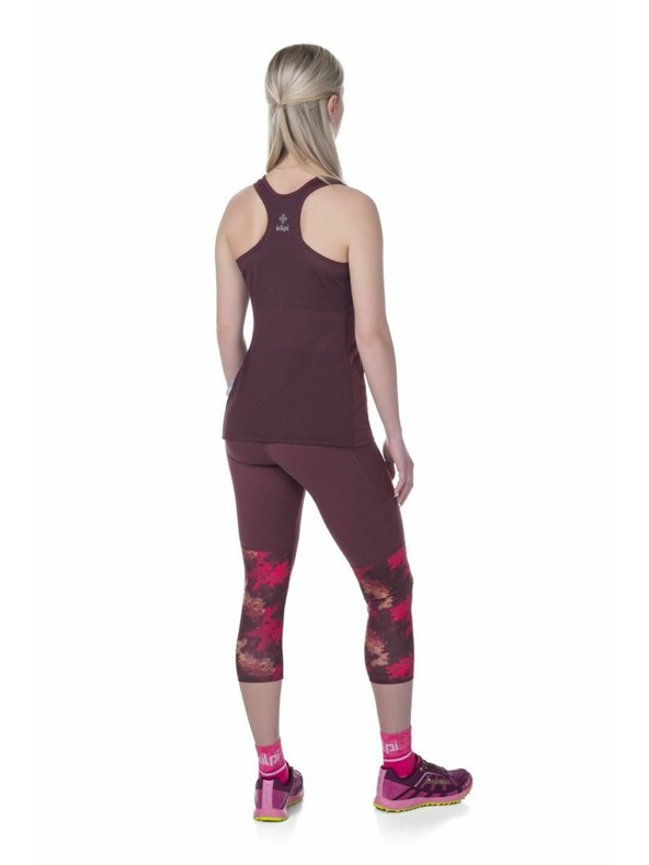 Kilpi Kilpi SOLAS-W női 3/4-es fitness leggings Sötétpiros