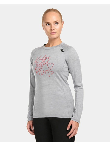 Kilpi Kilpi MAVORA TOP-W hosszú ujjú női funkcionális póló, világosszürke
