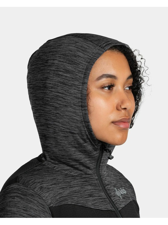 Kilpi Kilpi SEVELEN-W női sportpulóver kapucnival, fekete