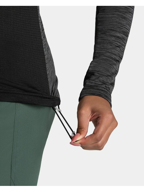 Kilpi Kilpi SEVELEN-W női sportpulóver kapucnival, fekete