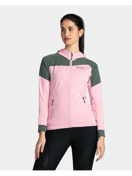 Kilpi Kilpi MEMPHIS-W női stretch pulóver kapucnival Világosrózsaszín