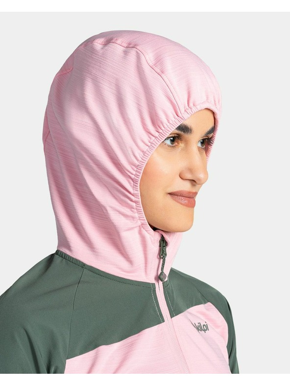 Kilpi Kilpi MEMPHIS-W női stretch pulóver kapucnival Világosrózsaszín