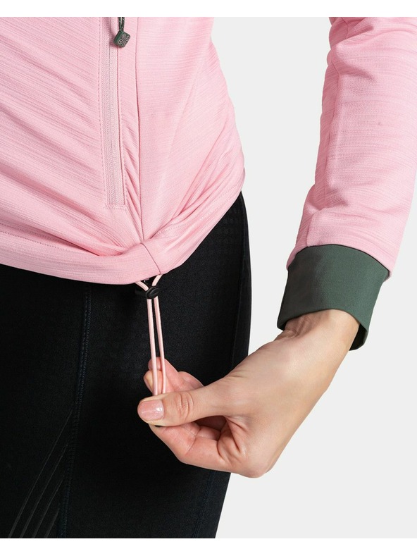 Kilpi Kilpi MEMPHIS-W női stretch pulóver kapucnival Világosrózsaszín