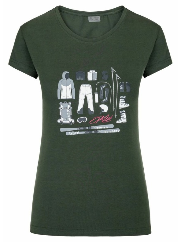 Kilpi Kilpi TORNES-W rövid ujjú női póló Sötét zöld