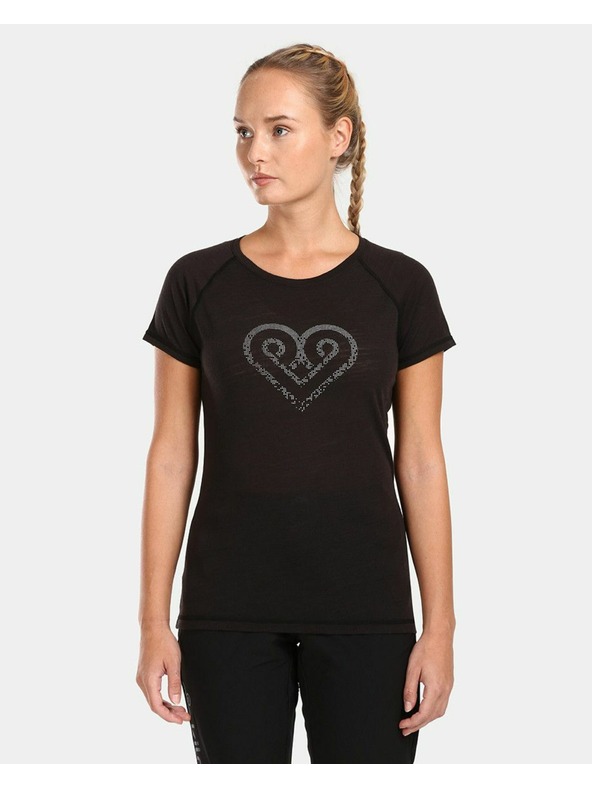 Kilpi Kilpi ZARJA-W női merinói gyapjú póló Fekete