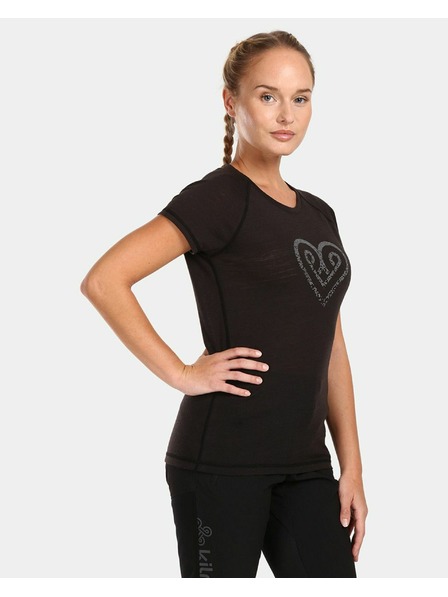 Kilpi Kilpi ZARJA-W női merinói gyapjú póló Fekete