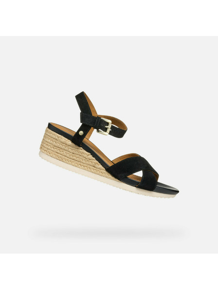 Geox Fekete női szandál Geox Ischia Corda