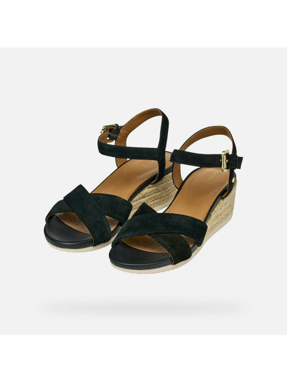 Geox Fekete női szandál Geox Ischia Corda