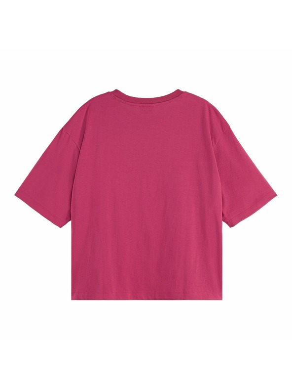 Scotch & Soda Sötét rózsaszín női póló Scotch & Soda