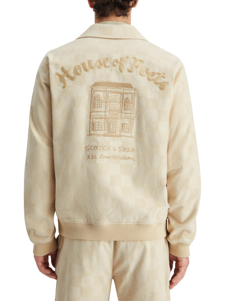 Scotch & Soda Krémszínű férfi kordbársony kabát Scotch & Soda College