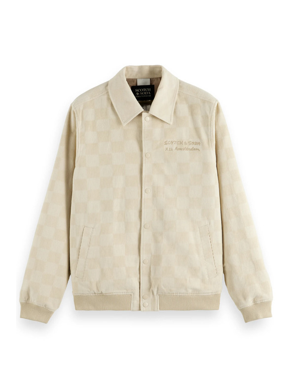 Scotch & Soda Krémszínű férfi kordbársony kabát Scotch & Soda College