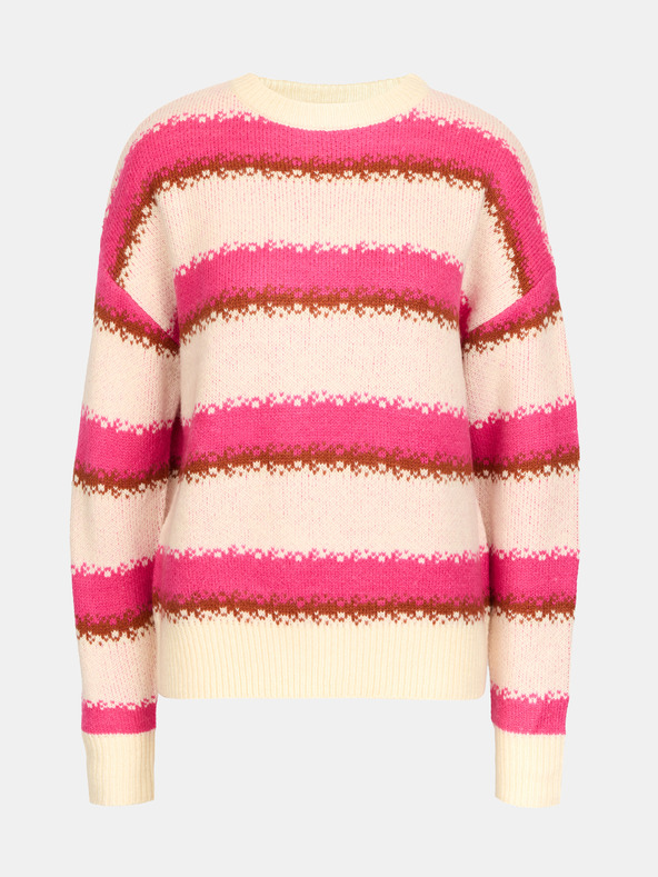 Orsay ORSAY Rózsaszín csíkos női pulóver