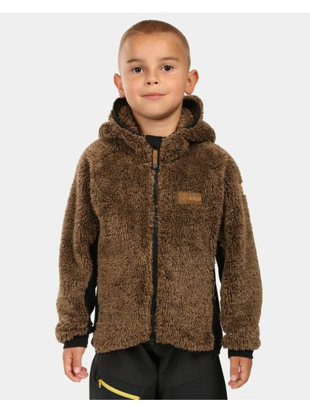 Kilpi Kilpi NORKA-JB fiú bolyhos polár kapucnis pulóver Barna
