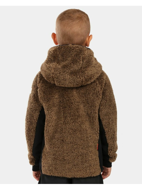 Kilpi Kilpi NORKA-JB fiú bolyhos polár kapucnis pulóver Barna
