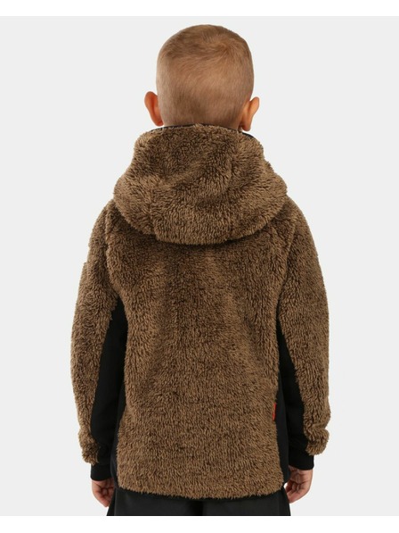 Kilpi Kilpi NORKA-JB fiú bolyhos polár kapucnis pulóver Barna