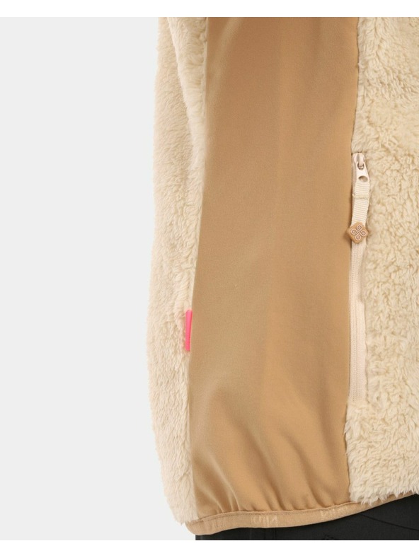 Kilpi Kilpi NORKA-JG lány bolyhos polár kapucnis pulóver Bézs