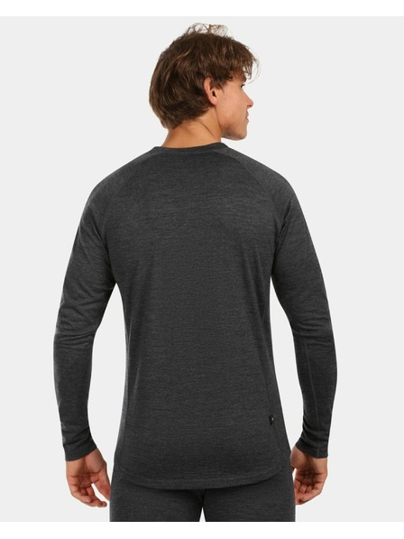 Kilpi Kilpi MAVORA TOP-M férfi MERINO WOOL hosszú ujjú thermo póló Fekete