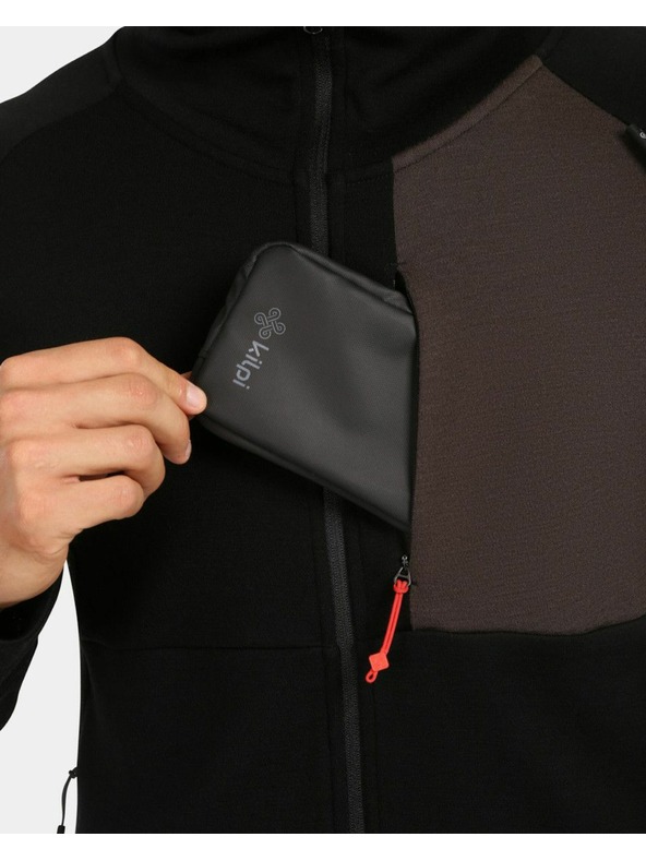 Kilpi Kilpi MERINI-M férfi merino gyapjú kapucnis pulóver Fekete