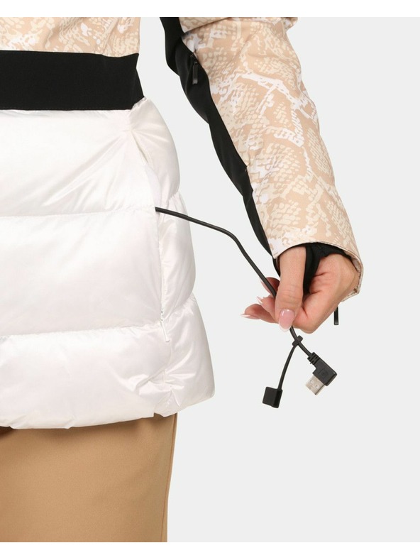 Kilpi Kilpi LENA-W beépített fűtéssel rendelkező női sí dzseki Fehér