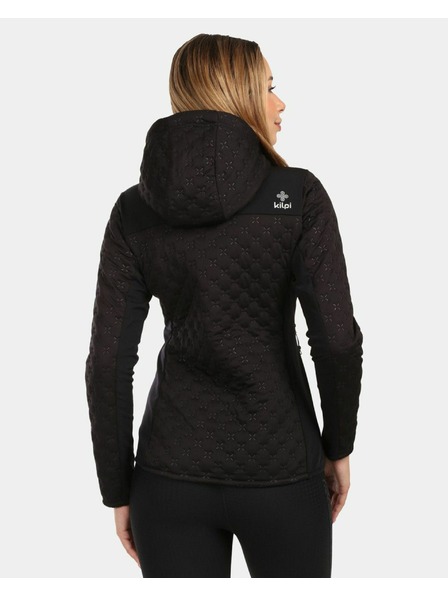 Kilpi Kilpi NEVIA-W női bélelt fleece pulóver kapucnival Fekete