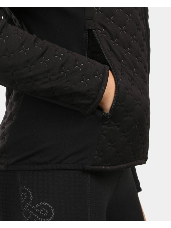 Kilpi Kilpi NEVIA-W női bélelt fleece pulóver kapucnival Fekete