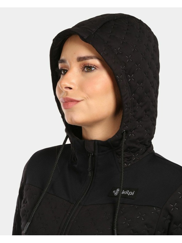 Kilpi Kilpi NEVIA-W női bélelt fleece pulóver kapucnival Fekete