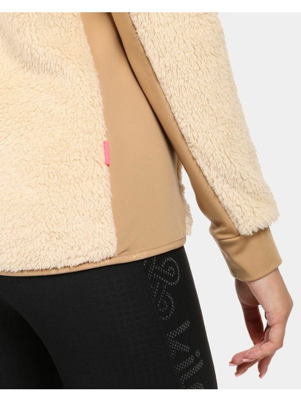 Kilpi Kilpi NORKA-W női bolyhos fleece pulóver kapucnival Bézs