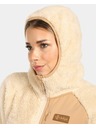 Kilpi Kilpi NORKA-W női bolyhos fleece pulóver kapucnival Bézs