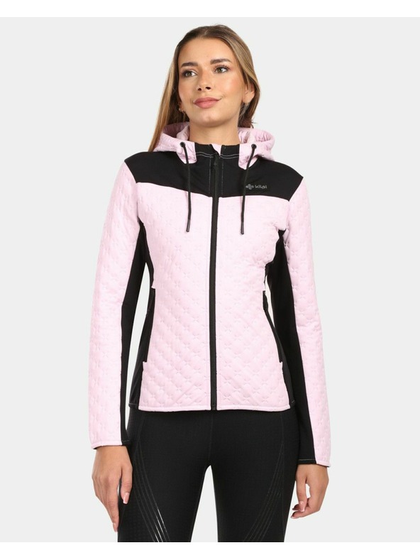 Kilpi Kilpi NEVIA-W női bélelt fleece pulóver kapucnival Világosrózsaszín