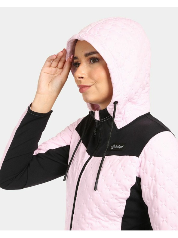 Kilpi Kilpi NEVIA-W női bélelt fleece pulóver kapucnival Világosrózsaszín