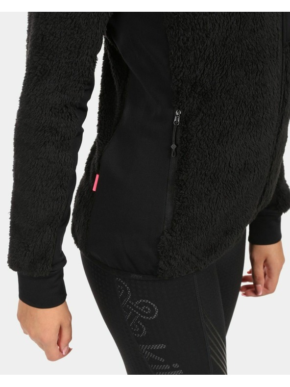 Kilpi Kilpi NORKA-W bolyhos kapucnis polár női pulóver Fekete