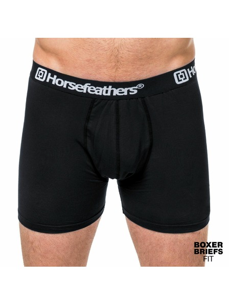 Horsefeathers Dynasty Long boxer alsónadrág 3 darabos csomag - fekete