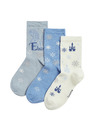 Marks & Spencer Marks & Spencer Disney Frozen™ zokni magas pamuttartalommal, 3 db-os szett (6 kicsi – 3½ nagy), többszínű