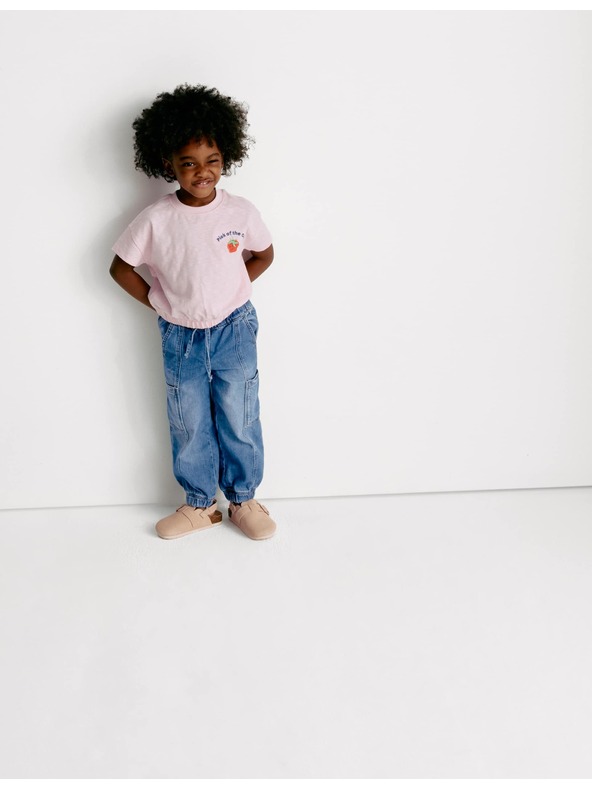 Marks & Spencer Marks & Spencer farmer mandzsettával (2–8 éves), tengerkék