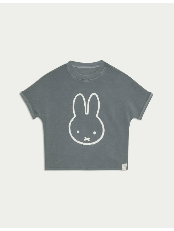 Marks & Spencer Marks & Spencer Miffy™ póló magas pamuttartalommal (1–8 éves), szürke
