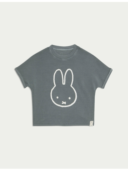 Marks & Spencer Marks & Spencer Miffy™ póló magas pamuttartalommal (1–8 éves), szürke