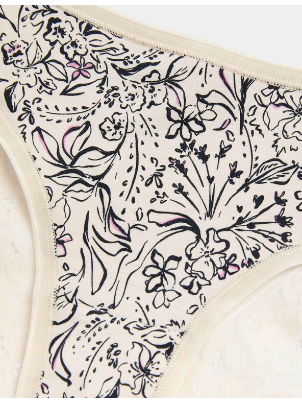 Marks & Spencer Marks & Spencer mintás brazil bugyi magas pamuttartalommal, zöld