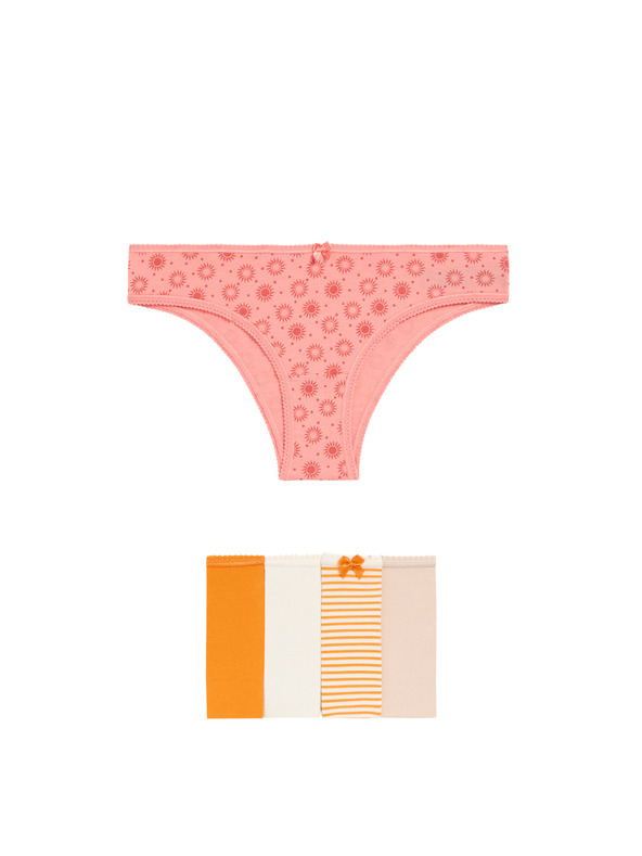 Marks & Spencer Marks & Spencer brazil bugyi magas pamuttartalommal és Lycra™ anyaggal, 5 db narancs