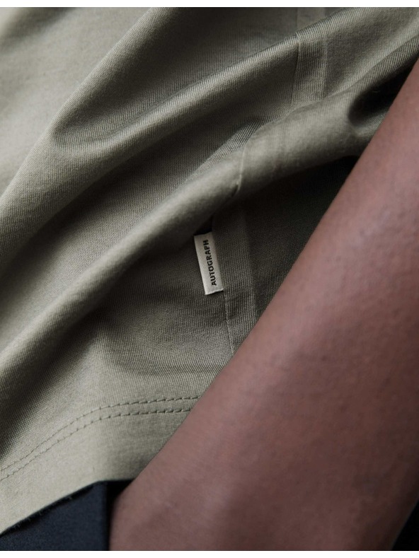 Marks & Spencer Prémium pamut póló, szűk szabás Marks & Spencer zöld