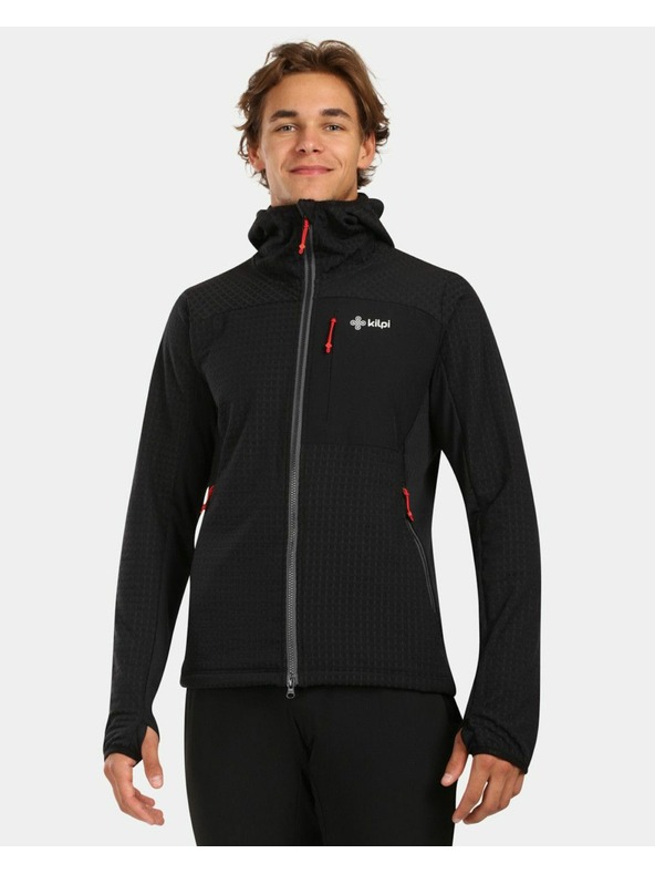 Kilpi Kilpi FRENI-M férfi kapucnis polár pulóver Fekete